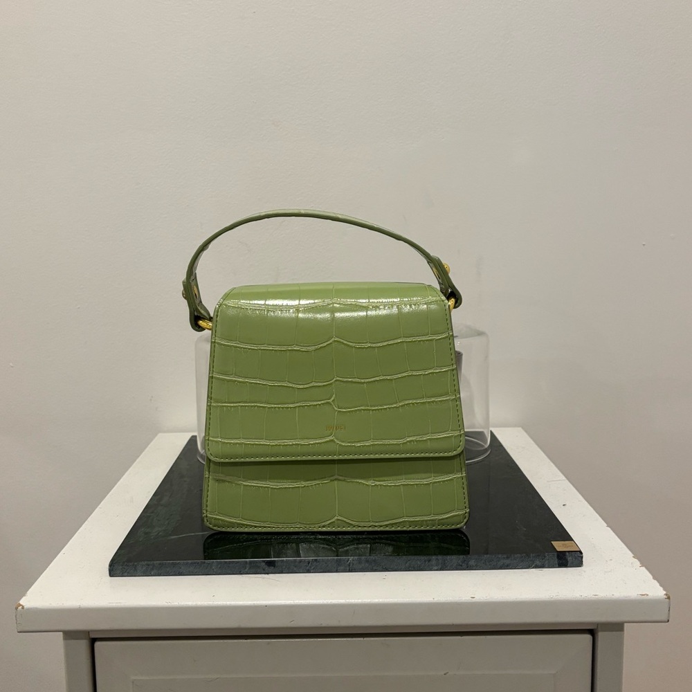 JW PEI Green Crocodile-Embossed Bag